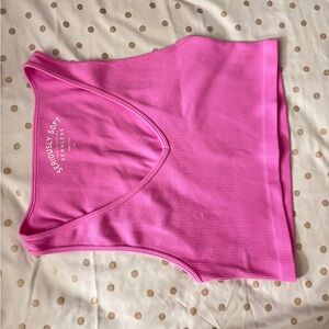 PINK SERIOUSLY SOFT SEAMLESS TANK TOP